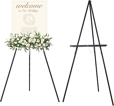 Wedding Easel Stand Max Height 64#x27;#x27; Holds up to 40quot; 11Lb Wooden Stand for Sign $47.99