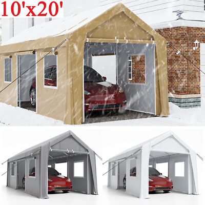 #ad 10#x27;x20#x27; Carport Canopy Carport Shelter Garage Heavy Duty Outdoor Party Shed Tent $282.14