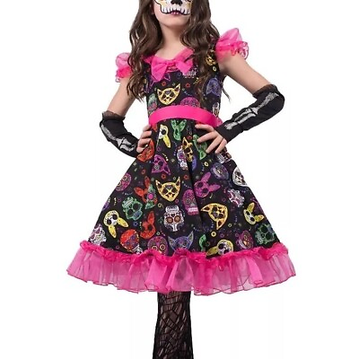 #ad Sugar Skull Girls Halloween dress $25.00