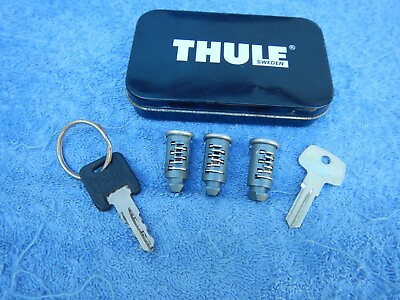 #ad 3 Thule Lock Cores with Keys and Box N 004 N004 Locks 3 Pack $29.99