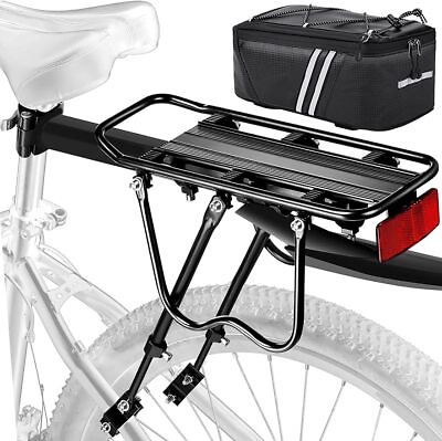 #ad #ad Rear bike rackBike Cargo Rack w Fender amp; Large Size Reflective $44.15