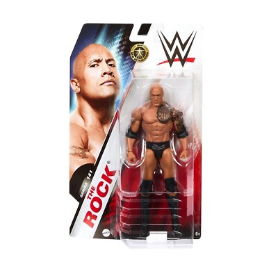 #ad #ad The Rock WWE Mattel Basic Series #141 Wrestling Action Figure $11.99