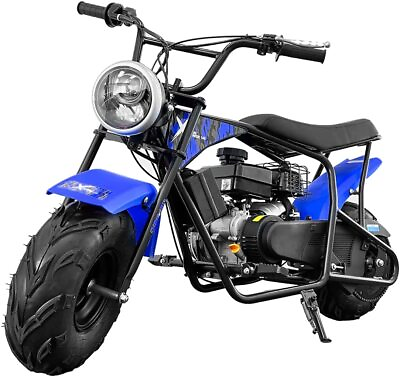 #ad XtremepowerUS Pro Series 99cc Mini Dirt Bike Gas Power 4 Stroke Pocket Ride Blue $499.95