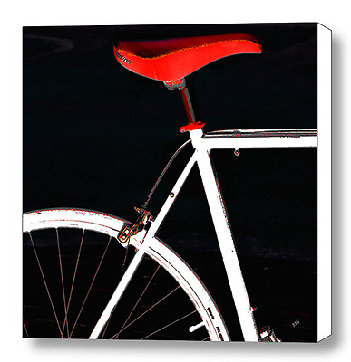 #ad Bike In Black White And Red No 1 Large Abstract Fine Art Canvas Print Wall Art $297.00