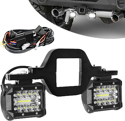4quot; Hitch LED Light Tow Trailer Mounting Bracket Pods Backup Reverse Truck Wire $37.88