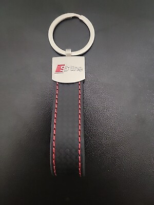#ad Premium AUDI S LINE Keychain with Leather Strap $11.99