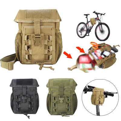 #ad Bicycle Handlebar Cycling Front Pack Bike Rear Frame Tactical Accessories Bag $15.98