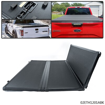 FIT FOR 04 14 FORD F150 5.5FT SHORT BED ALUMINUM FRAME 3 FOLD HARD TONNEAU COVER $234.99