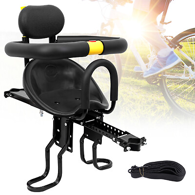 #ad Child Safety Bicycle Bike Rear Front Seat Cushion Back Seat Armrest Footrest Set $34.49