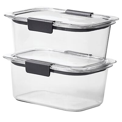 #ad Rubbermaid Brilliance 4.7 Cup Medium Stain Proof Food Storages Containers. $16.12