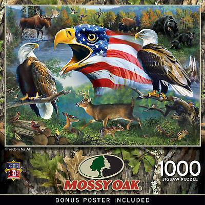 #ad #ad MasterPieces Mossy Oak Freedom for All 1000 Piece Jigsaw Puzzle $18.99