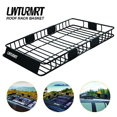 #ad #ad LWTURMRT Extendable Roof Top Cargo Basket Luggage Carrier Rack Holder Universal $84.99