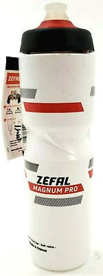 ZEFAL MAGNUM PRO Bicycle Water Bottle 33oz White Red Black $18.83