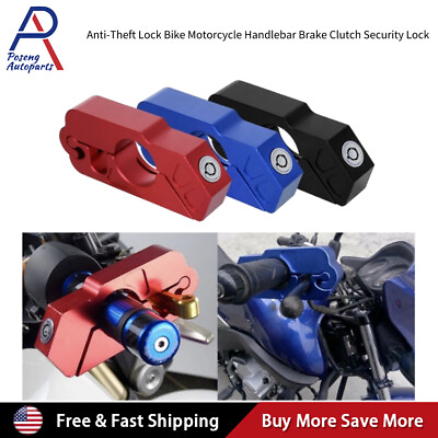 #ad Anti Theft Lock Bike Motorcycle Handlebar Brake Clutch Security Lock Accessories $23.79