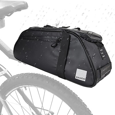 #ad #ad CARTMAN Bike Reflective Rear Rack Bag Water Resistant Bicycle Saddle Panniers $29.99