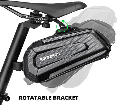 #ad ROCKBROS Bicycle Hard Shell Saddle Bag Reflective Waterproof Bike Tail Rear Bags $19.89