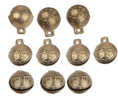 #ad New TIBETAN Brass BELLS LOT of 15 Bead 14mm Craft Temple Herding Small Metal $9.88