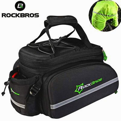 #ad RockBros Waterproof Bicycle Pannier Bag Bike Rear Seat Pannier Bag 45L Rack Bag $73.99