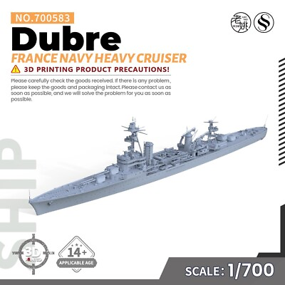 #ad SSMODEL SS700583 1 700 Military Model Kit France Navy Heavy cruiser Dubre $62.99