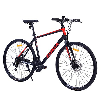 #ad 21 Speed Hybrid bike Disc Brake 700C Road Bike For men women#x27;s City Bicycle $302.72
