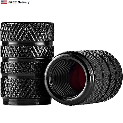 #ad Wheel Valve Stem Caps 8 Pcs Black Universal Car Bike Aluminum Tire Air Cap Cover $7.99