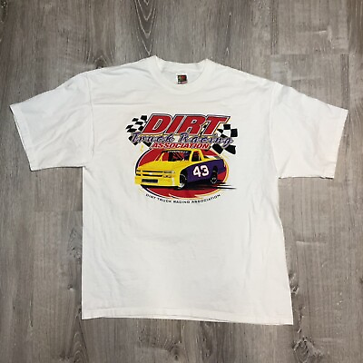 #ad #ad Vintage 90s Dirt Truck Racing Graphic T Shirt XL Double Sided Chevy $19.99