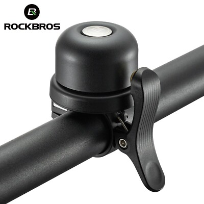 #ad ROCKBROS Bike Bell Alloy Copper Handlebar Horn Classic Loud Sound High Decibel $13.99