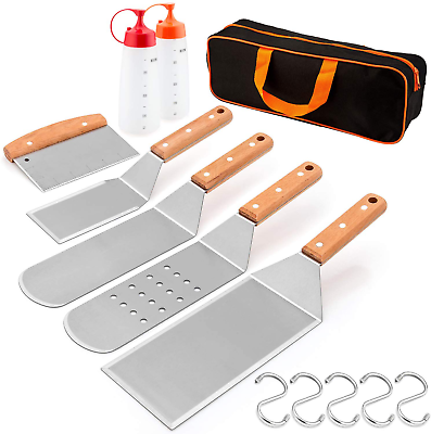 #ad Griddle Accessory Tool Kit Flat Top Accessories Bbq Cook Set Spatula Scraper $28.59