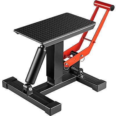 VEVOR Dirt Bike Lift Stand Adjustable Height Easy Lift Table Stand Jack 400 Lbs $56.89