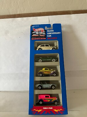 #ad Hot Wheels Silver Anniversary Car Ford 5 Pack P84 $12.44