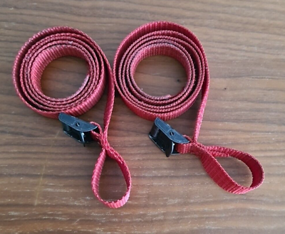 #ad #ad Halfords 2 or 3 Bike Rack Red Loop Straps with Buckles Spare Parts Pair # GBP 7.99
