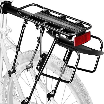 #ad Rear Bike Rack310 LB Capacity Solid Bearings Bike Cargo Rack w Fender amp; Larg... $74.09