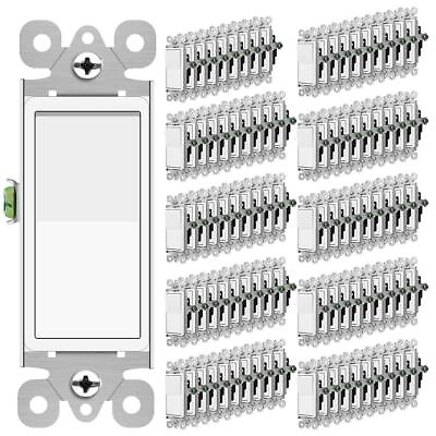 #ad Light Switch Wall Rocker Paddle Replacement Self Grounding Residential 100 Packs $146.85