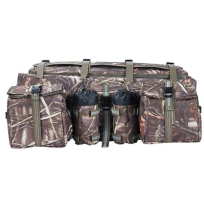 #ad #ad ATV Cargo Bag Rear Rack Gear Bag Waterproof with Topside Bungee Tie Down Storage $88.59