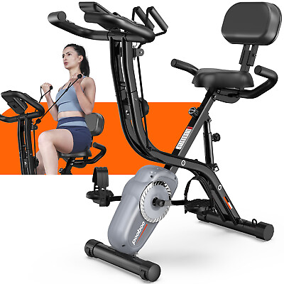 #ad 3 in 1 Exercise Bike Folding Magnetic Stationary Exercise Bikes Workout Bike New $149.49