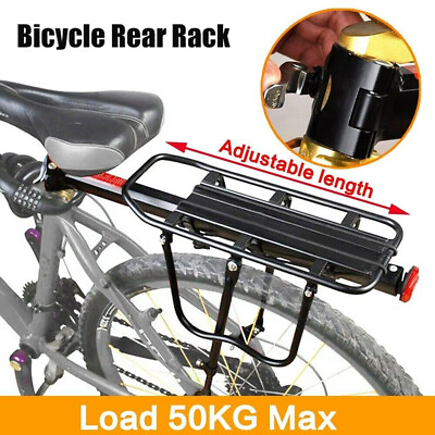 110 Ib Bike Rear Carrier Rack Mountain Road Bicycle Pannier Luggage Cargo Holder $25.95