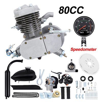 #ad 80CC 2 Stroke Motorized Bike Bicycle Petrol Gas Engine Motor Kit w Speedometer $89.89