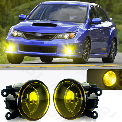 #ad For Subaru WRX STI Impreza Outback 2X Golden Yellow Fog Lights Lamp w H11 Bulbs $36.99