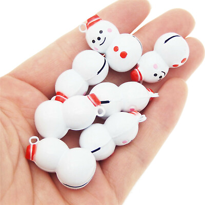 5x Christmas Jingle Bell Accessories Snowman Pendant Charm for Bracelet Necklace $3.19