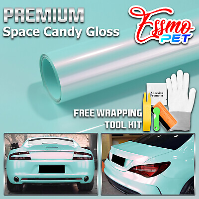 #ad ESSMO PET Space Candy Gloss Aqua Purple Car Vehicle Vinyl Wrap Decal Sticker $22.41