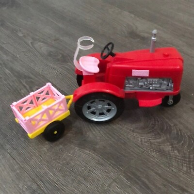 #ad Barbie tractor with trailer 2017 C $19.80