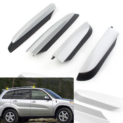 #ad 4Pcs For 2013 2018 17 Toyota RAV4 Roof Rack Cover Rail End Shell Cap Replacement $48.26