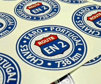 N2 EN2 Chaves Faro Portuguese Route 66 sticker pegatina Vinyl bike caravan $2.40