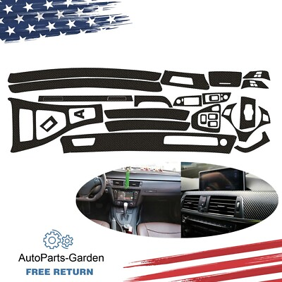 #ad for BMW E90 2005 2012 Car Interior Decal Trim 5D Carbon Fiber Trim Vinyl Sticker $32.79