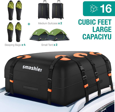 LUXURY Car Rooftop Luggage Carry Box Cargo Carrier Bag Waterproof For Travel $64.48