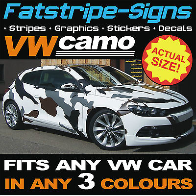 #ad to fit VW VOLKSWAGEN FULL CAR CAMO GRAPHICS STICKERS DECALS BONNET ROOF GOLF GBP 109.99