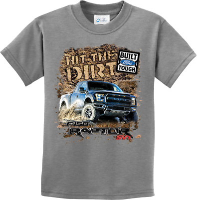 #ad Kids Ford F 150 T shirt Hit The Dirt Youth Tee $15.29