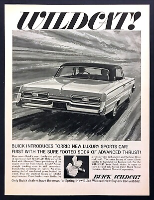 #ad #ad 1962 Buick Wildcat Landau Roof Coupe art quot;Luxury Sports Carquot; vintage print ad $8.09
