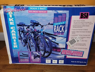 #ad BSI BELL sports TRIPLE rack bicycle rack 00158 1996 VTG New In Box $149.99