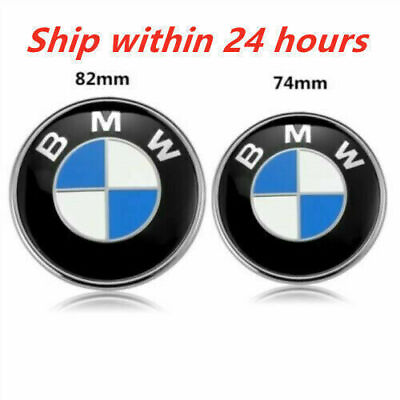 #ad 2PC Front Hood amp; Rear Trunk 82mm amp; 74mm ORIGINAL BMW Badge Emblem 51148132375 $8.99
